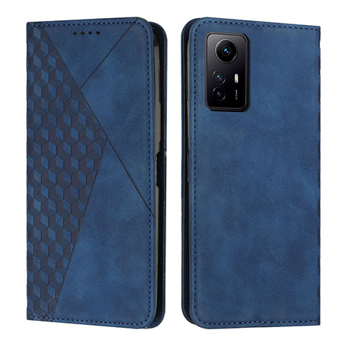 Leather Case Stands Flip Cover Holder Y02X for Xiaomi Redmi Note 12S Blue