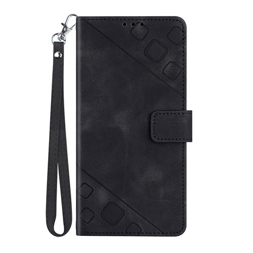 Leather Case Stands Flip Cover Holder Y03B for Google Pixel 6 Pro 5G Black