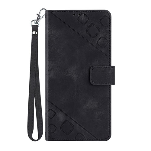 Leather Case Stands Flip Cover Holder Y03B for Huawei Honor Magic5 Pro 5G Black