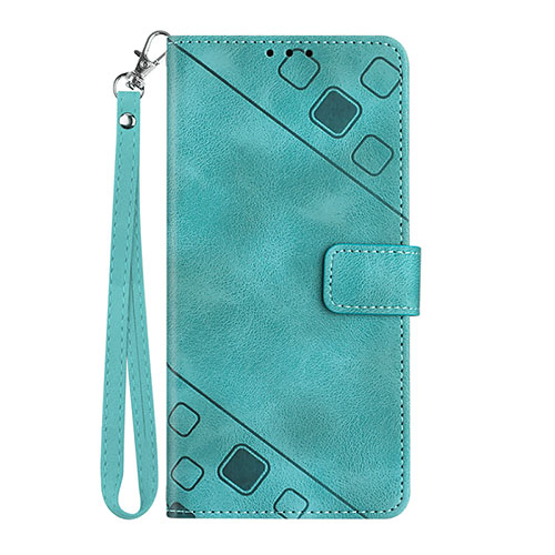 Leather Case Stands Flip Cover Holder Y03B for Huawei Y9 Prime (2019) Green