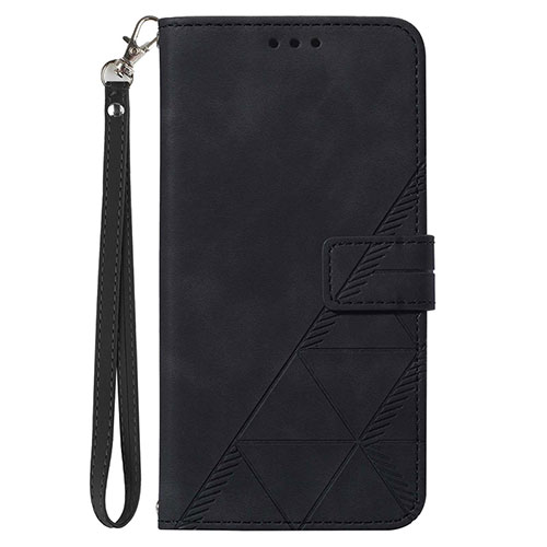 Leather Case Stands Flip Cover Holder Y03B for Samsung Galaxy A11 Black