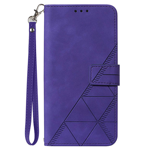 Leather Case Stands Flip Cover Holder Y03B for Samsung Galaxy F12 Purple