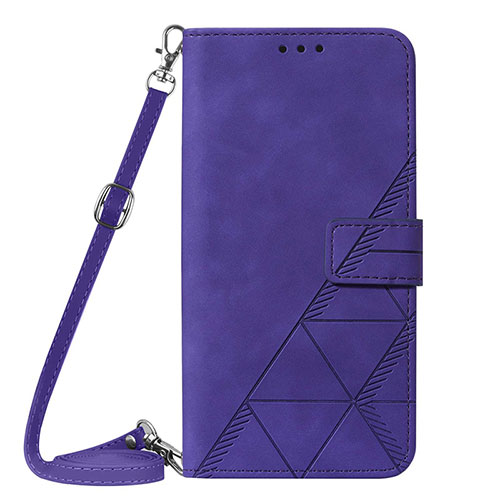 Leather Case Stands Flip Cover Holder Y03B for Samsung Galaxy M33 5G Purple