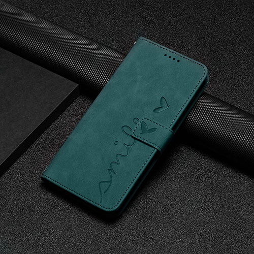 Leather Case Stands Flip Cover Holder Y03X for Huawei Honor 90 Lite 5G Green