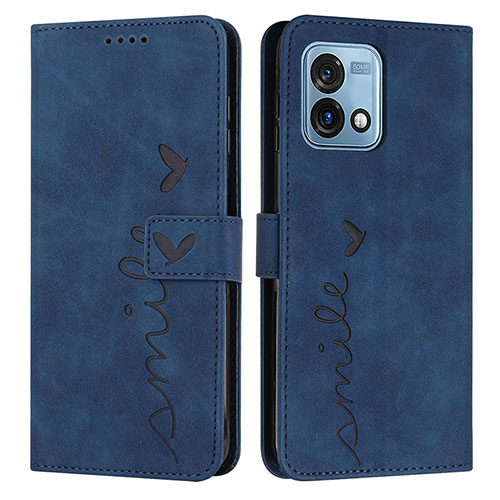 Leather Case Stands Flip Cover Holder Y03X for Motorola Moto G Stylus (2023) 4G Blue