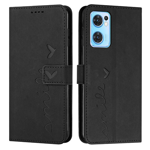 Leather Case Stands Flip Cover Holder Y03X for OnePlus Nord CE 2 5G Black