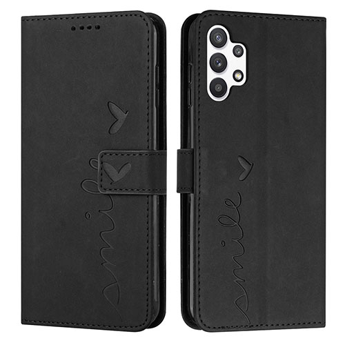 Leather Case Stands Flip Cover Holder Y03X for Samsung Galaxy A13 4G Black