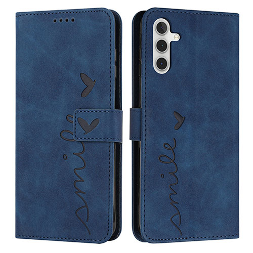 Leather Case Stands Flip Cover Holder Y03X for Samsung Galaxy A13 5G Blue