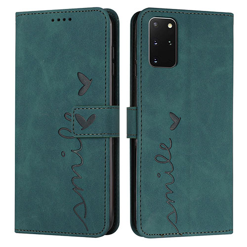 Leather Case Stands Flip Cover Holder Y03X for Samsung Galaxy S20 Plus 5G Green