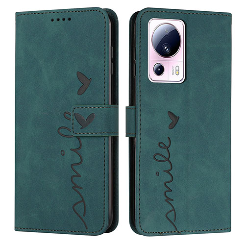 Leather Case Stands Flip Cover Holder Y03X for Xiaomi Mi 12 Lite NE 5G Green