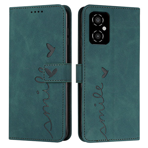 Leather Case Stands Flip Cover Holder Y03X for Xiaomi Poco M4 5G Green