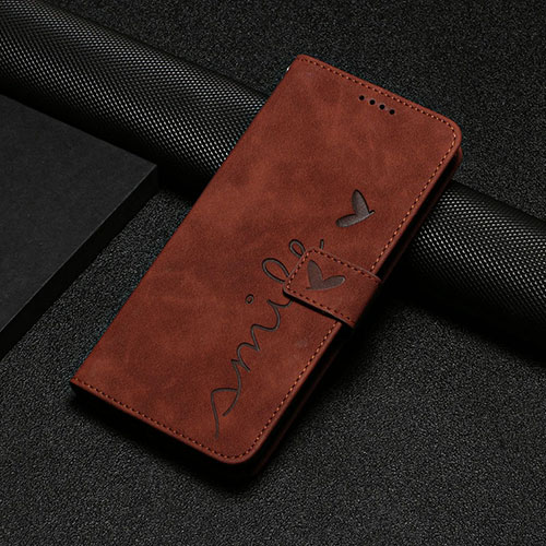 Leather Case Stands Flip Cover Holder Y03X for Xiaomi Poco X5 Pro 5G Brown