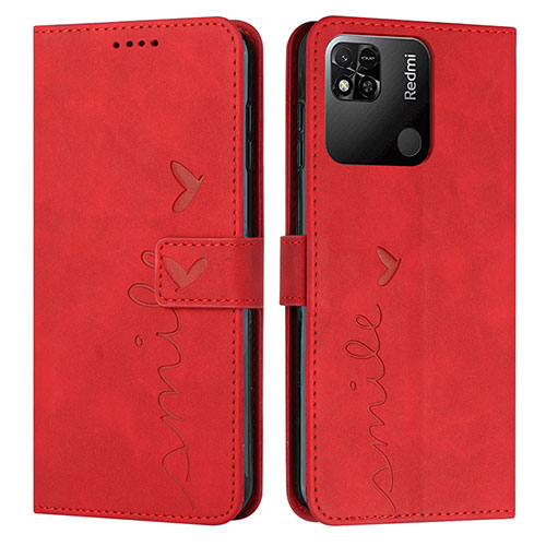 Leather Case Stands Flip Cover Holder Y03X for Xiaomi Redmi 10 Power Red