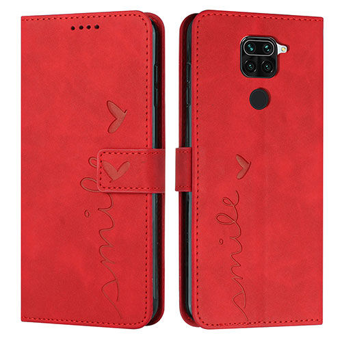 Leather Case Stands Flip Cover Holder Y03X for Xiaomi Redmi 10X 4G Red