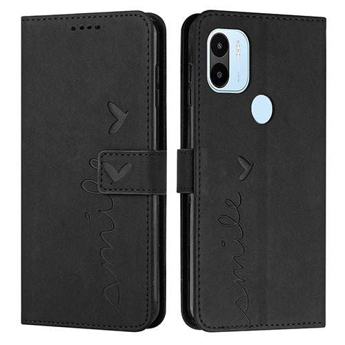 Leather Case Stands Flip Cover Holder Y03X for Xiaomi Redmi A1 Plus Black