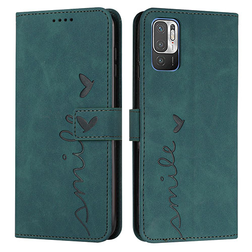 Leather Case Stands Flip Cover Holder Y03X for Xiaomi Redmi Note 11 SE 5G Green