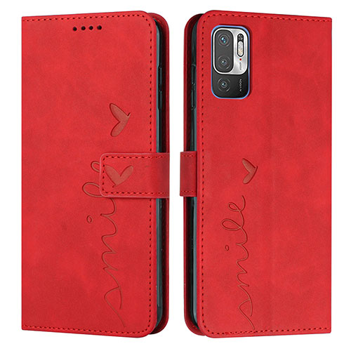 Leather Case Stands Flip Cover Holder Y03X for Xiaomi Redmi Note 11 SE 5G Red