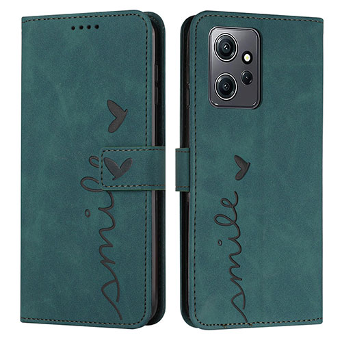 Leather Case Stands Flip Cover Holder Y03X for Xiaomi Redmi Note 12 4G Green