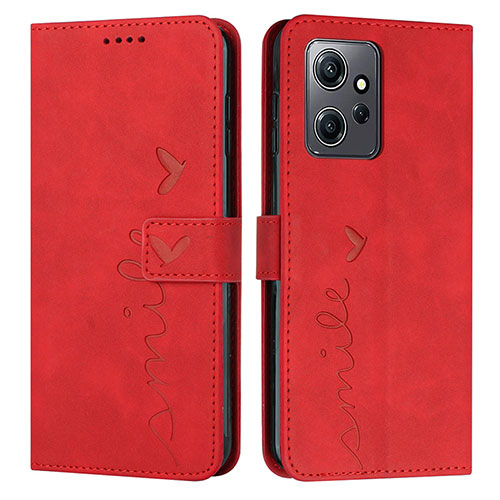 Leather Case Stands Flip Cover Holder Y03X for Xiaomi Redmi Note 12 4G Red