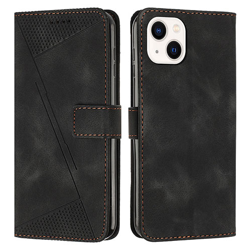 Leather Case Stands Flip Cover Holder Y04X for Apple iPhone 13 Black