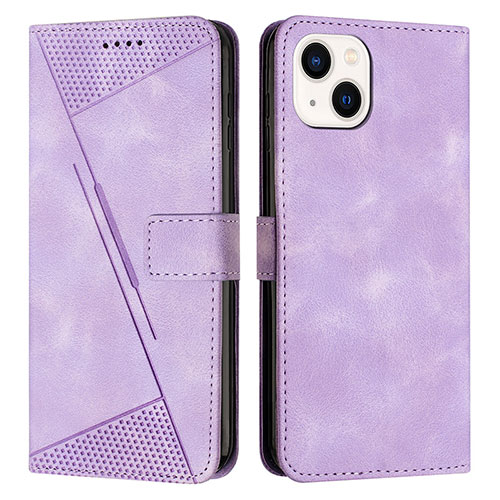 Leather Case Stands Flip Cover Holder Y04X for Apple iPhone 14 Plus Purple