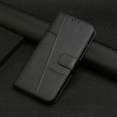 Leather Case Stands Flip Cover Holder Y04X for Motorola Moto Edge 30 Neo 5G Black