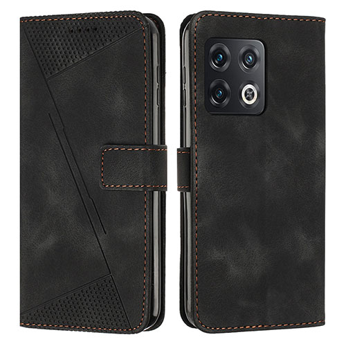 Leather Case Stands Flip Cover Holder Y04X for OnePlus 10 Pro 5G Black