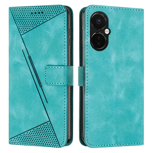 Leather Case Stands Flip Cover Holder Y04X for OnePlus Nord CE 3 Lite 5G Green