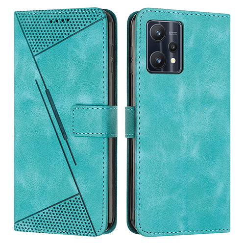 Leather Case Stands Flip Cover Holder Y04X for Realme 9 5G Green