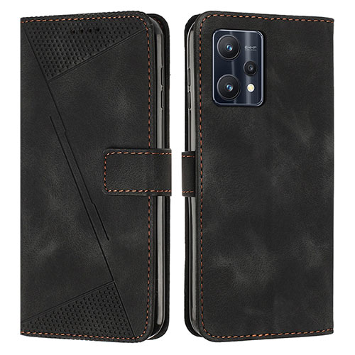 Leather Case Stands Flip Cover Holder Y04X for Realme 9 Pro 5G Black