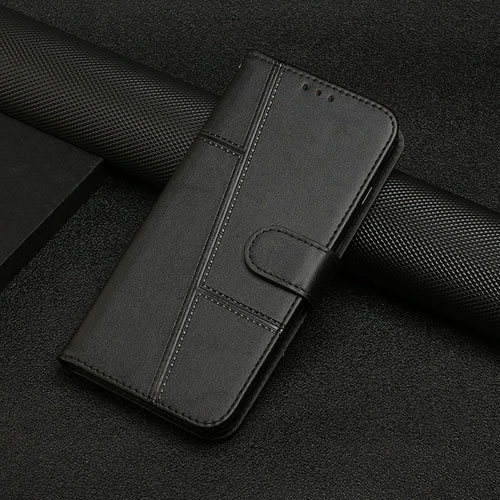 Leather Case Stands Flip Cover Holder Y04X for Samsung Galaxy A03s Black