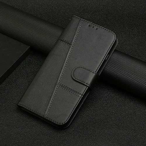 Leather Case Stands Flip Cover Holder Y04X for Samsung Galaxy F02S SM-E025F Black
