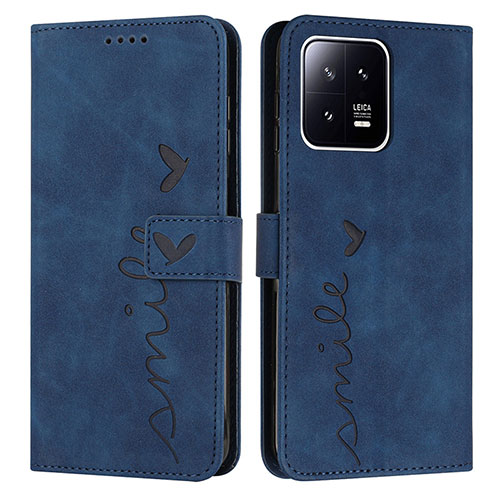 Leather Case Stands Flip Cover Holder Y04X for Xiaomi Mi 13 Pro 5G Blue