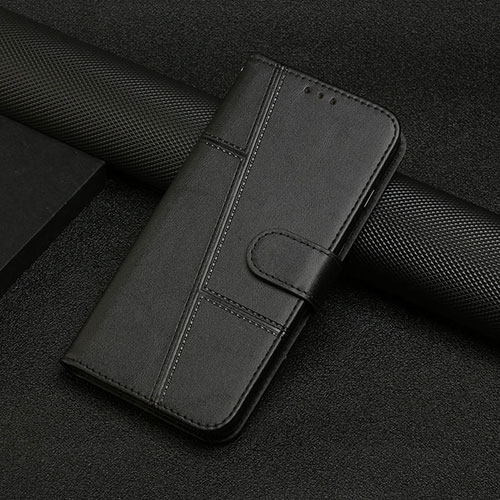 Leather Case Stands Flip Cover Holder Y04X for Xiaomi Poco F5 5G Black