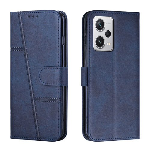 Leather Case Stands Flip Cover Holder Y04X for Xiaomi Redmi Note 12 Pro+ Plus 5G Blue