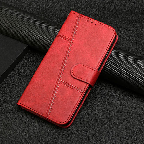 Leather Case Stands Flip Cover Holder Y04X for Xiaomi Redmi Note 12S Red