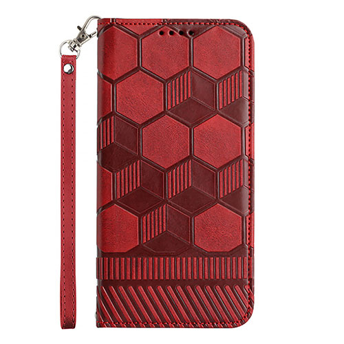 Leather Case Stands Flip Cover Holder Y05B for Samsung Galaxy A03 Red