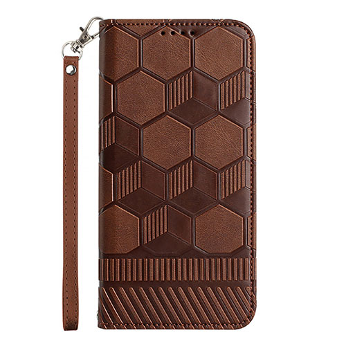 Leather Case Stands Flip Cover Holder Y05B for Samsung Galaxy A13 5G Brown