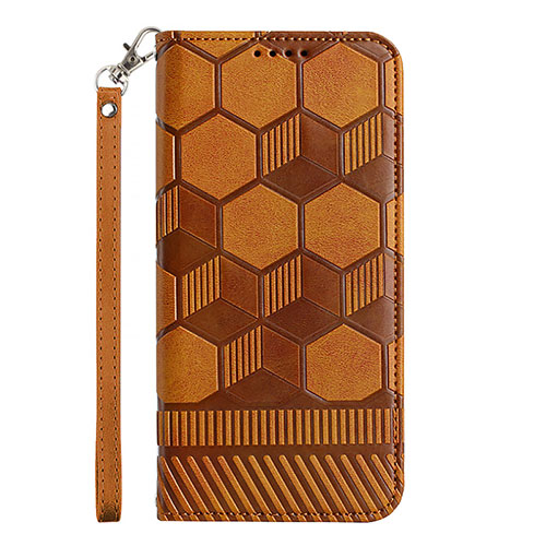 Leather Case Stands Flip Cover Holder Y05B for Samsung Galaxy A23 5G Light Brown