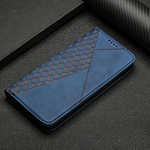 Leather Case Stands Flip Cover Holder Y05X for Google Pixel 6 5G Blue