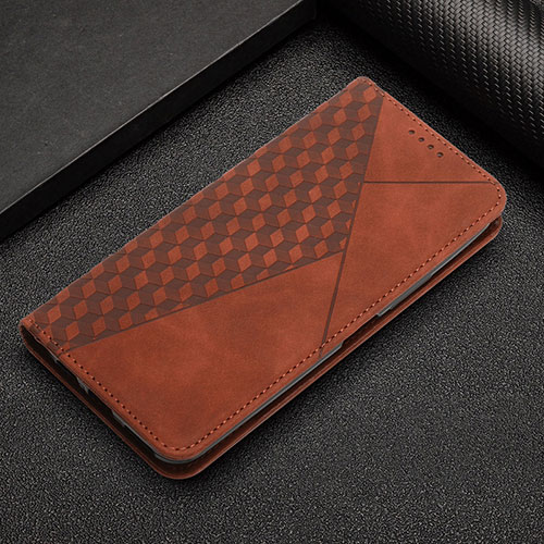 Leather Case Stands Flip Cover Holder Y05X for Google Pixel 7 Pro 5G Brown