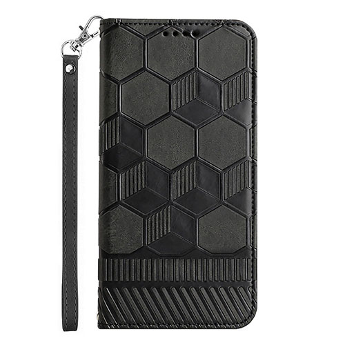 Leather Case Stands Flip Cover Holder Y06B for Samsung Galaxy F12 Black