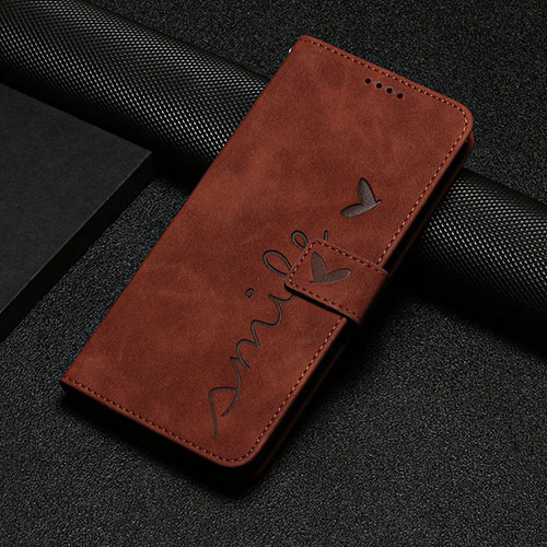 Leather Case Stands Flip Cover Holder Y06X for Google Pixel 7 Pro 5G Brown