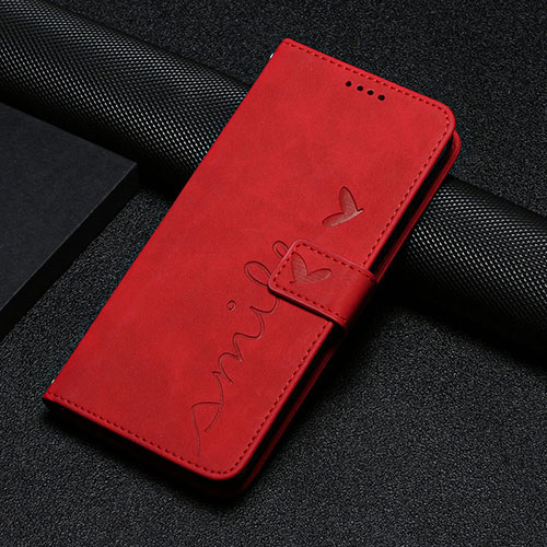 Leather Case Stands Flip Cover Holder Y06X for Xiaomi Poco F5 5G Red