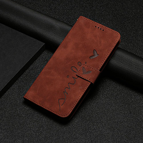 Leather Case Stands Flip Cover Holder Y06X for Xiaomi Redmi Note 12S Brown