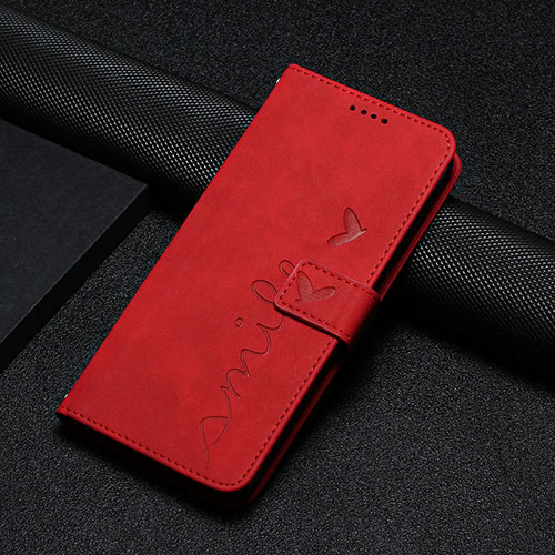 Leather Case Stands Flip Cover Holder Y06X for Xiaomi Redmi Note 12S Red