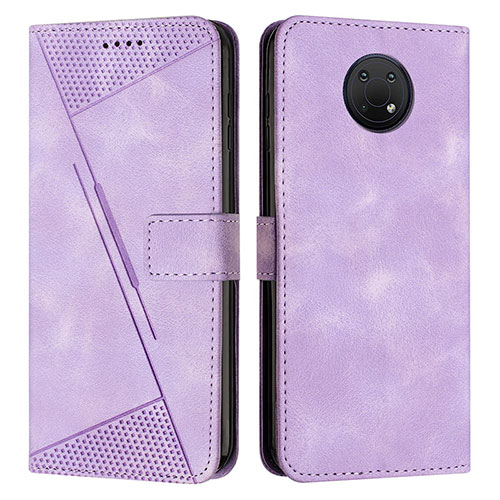 Leather Case Stands Flip Cover Holder Y07X for Nokia G10 Purple