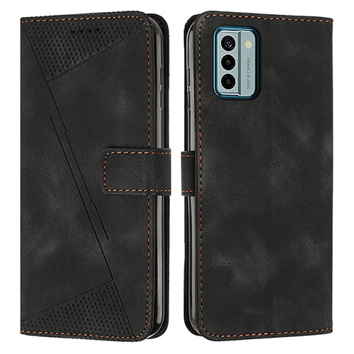 Leather Case Stands Flip Cover Holder Y07X for Nokia G22 Black