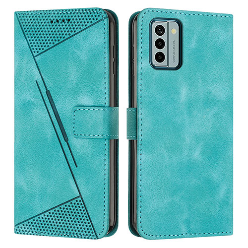 Leather Case Stands Flip Cover Holder Y07X for Nokia G22 Green