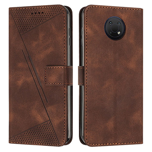 Leather Case Stands Flip Cover Holder Y07X for Nokia G30 Brown